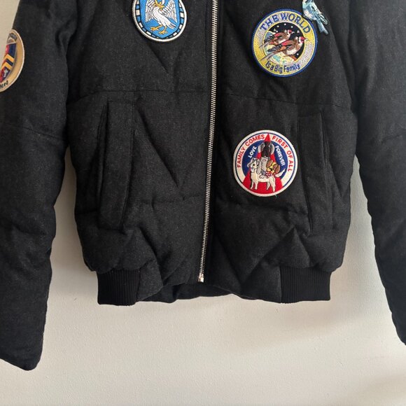 Dolce & Gabbana Bird, Dog Patch Quilted Puffer Wool Down Bomber Jacket - 48 S- M - Picture 3 of 13